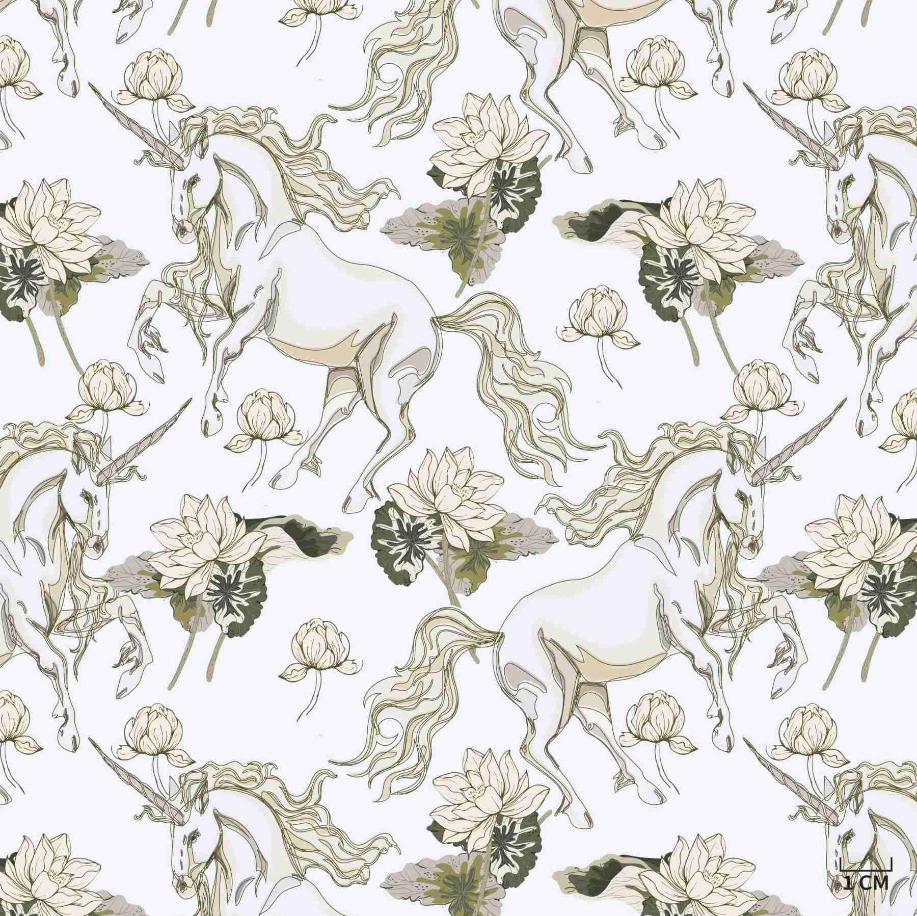 GOLD UNICORN AND FLORAL