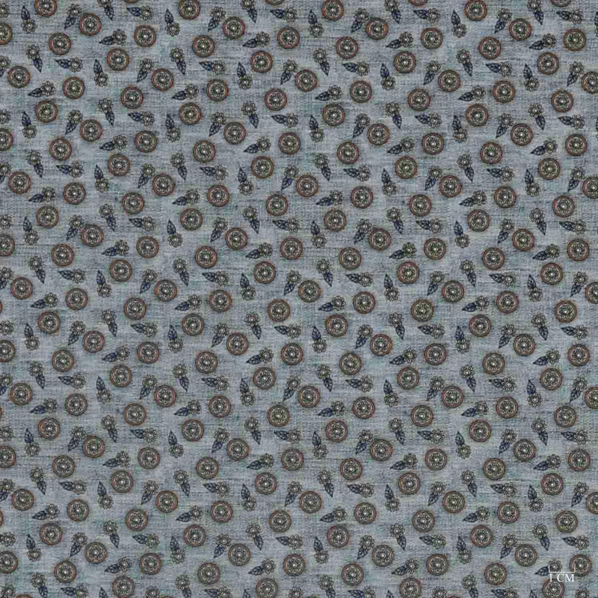 BLUE, CIRCLE FLORAL DESIGN